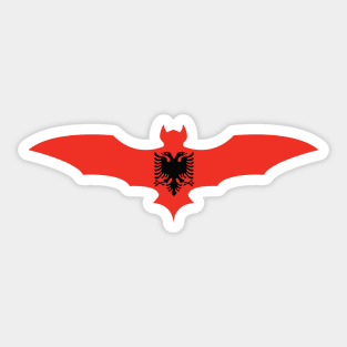 Albanian Bat Flag Sticker